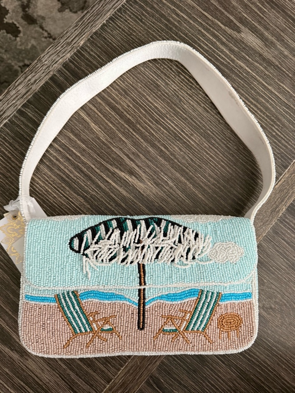 NWT Viral Beaded Beach Umbrella Purse Bag